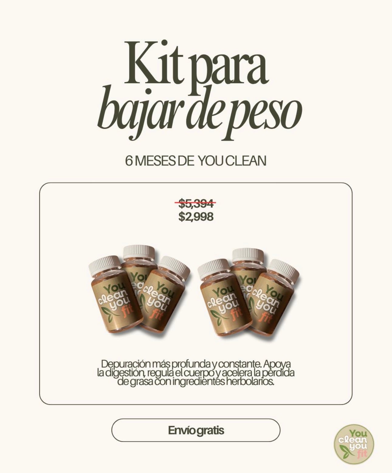 KIT PARA BAJAR DE PESO 6M